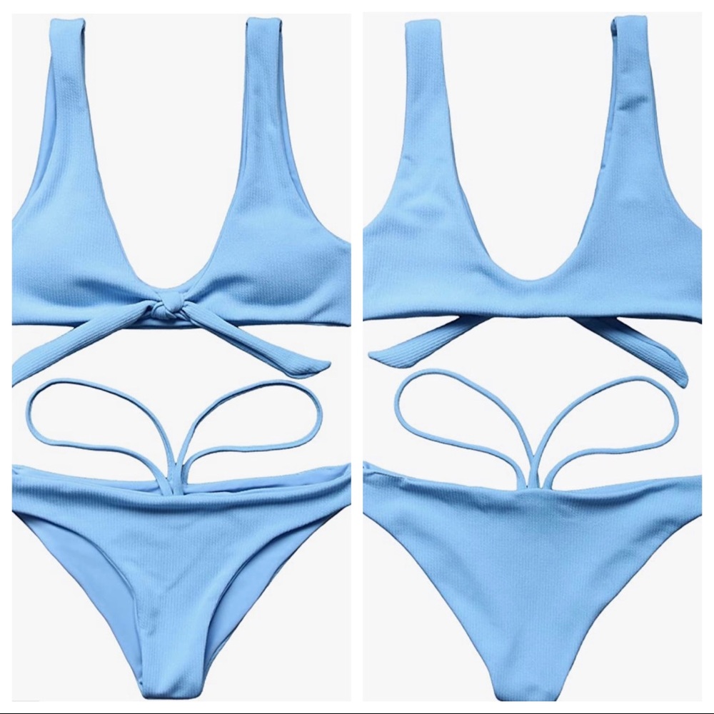 NWOT Two-Piece Blue Swimsuit
